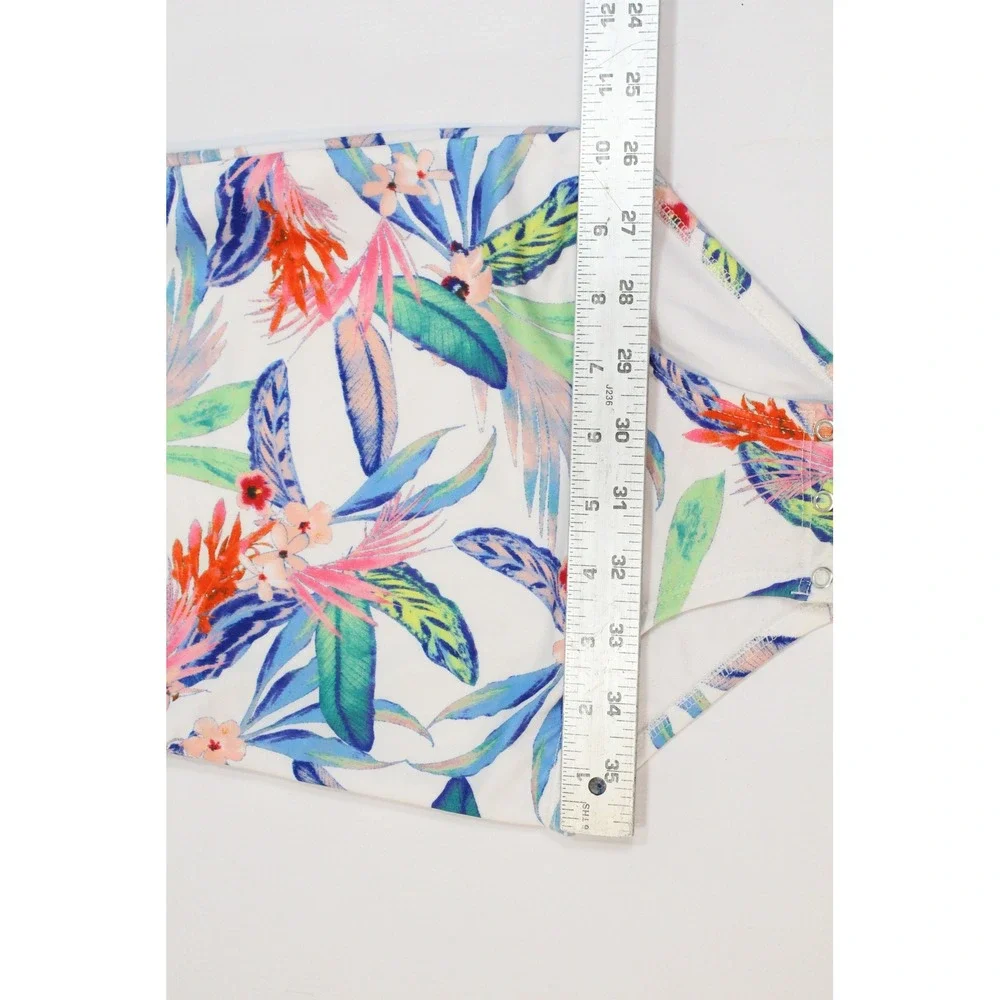 Outdoor Oasis Toddler Girls Tropical Floral Ruffle One Piece Swimsuit Size 4T